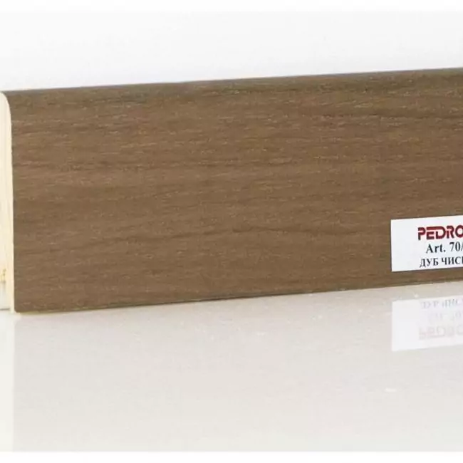 Плинтус напольный  Дуб Чиспик Шпонированный Прямой 70х15 (10-100-00735)