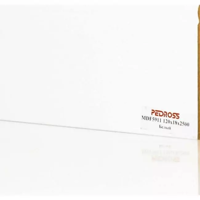 Плинтус напольный  White Белый Mdf5911 120x18 (10-100-00718)