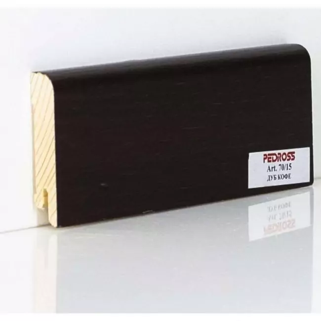 Плинтус напольный  Дуб Кофе Шпонированный Прямой 70х15 (10-100-00742)