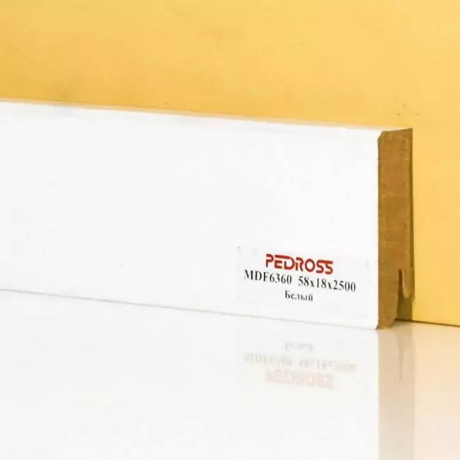 Плинтус напольный  White Белый Mdf6360 (10-100-00725)