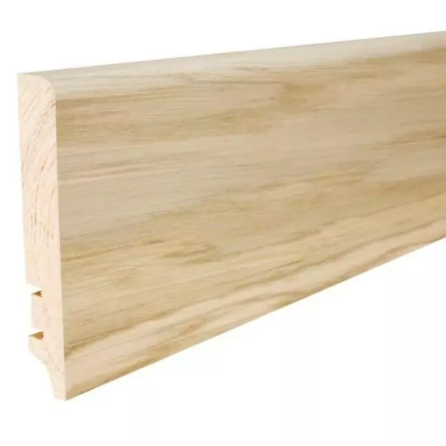 Плинтус напольный  Дуб Белый Матовый Лак 16х90мм (LIS-DBE-LB5-220-090-P61)