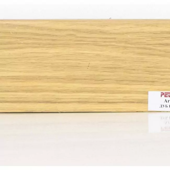 Плинтус напольный  Дуб Беленый Шпонированный Прямой 80х18 (10-100-00770)