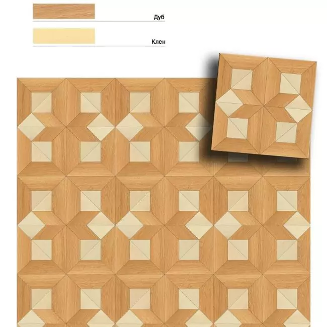 Щитовой художественный паркет  (26-010-446)