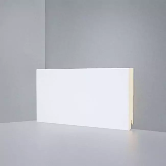 Плинтус напольный White Art Плинтус Белый, Под Покраску W 06-100 (10-017-10003)