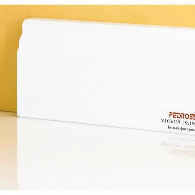 Плинтус напольный  White Белый Mdf6339 78x18 (10-100-00721)