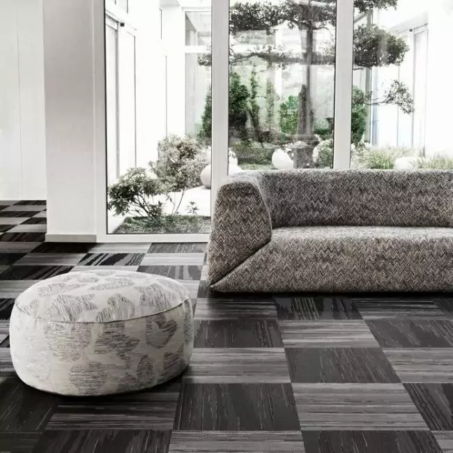 Виниловый ламинат Bolon By Missoni Flame Patch Black (109611)