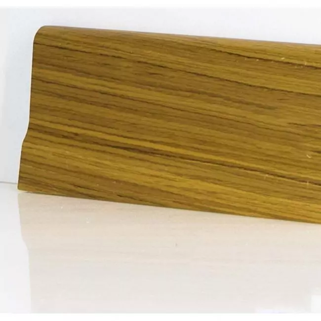 Плинтус напольный  Тик Шпонированный Сапожок 80x20 (10-100-00987)
