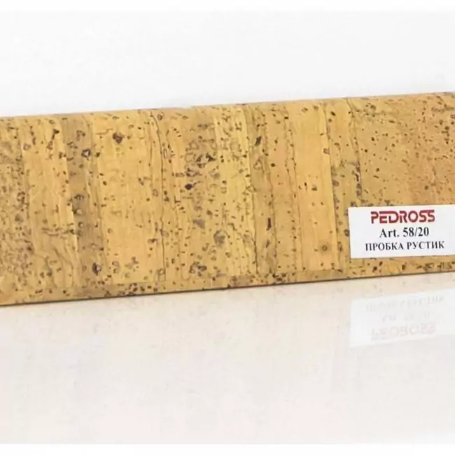 Плинтус напольный  Пробка Рустик Шпонированный Прямой Со Скосом 58х20 (10-100-00820)