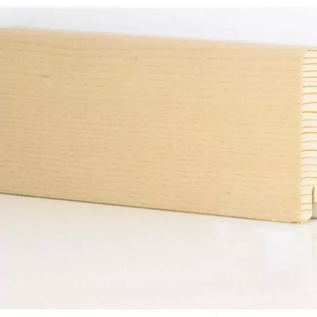 Плинтус напольный  Ясень Беленый Шпонированный Прямой 80х18 (10-100-00788)