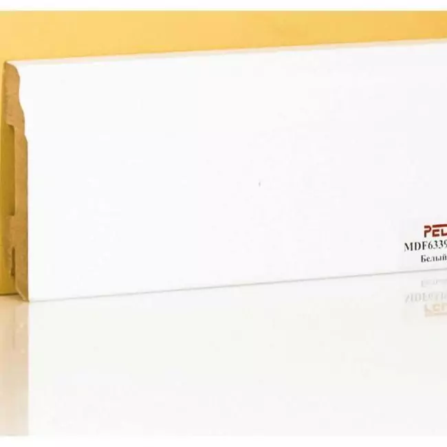 Плинтус напольный  White Белый Mdf6339 78x18 (10-100-00721)