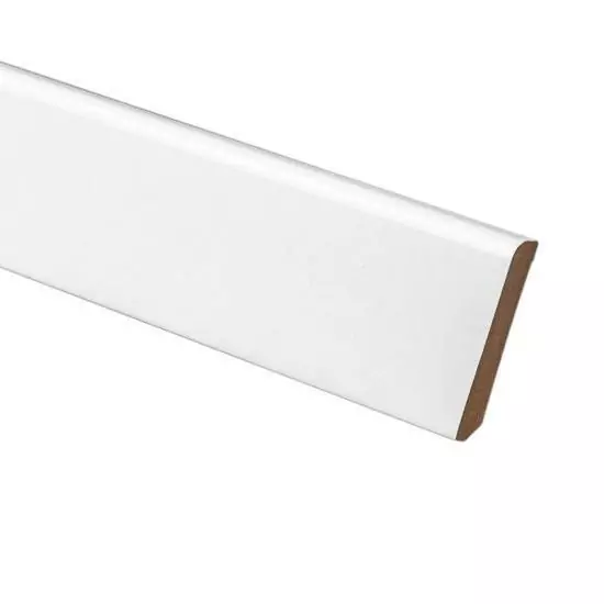 Плинтус напольный  Белый Круглый (под Покраску) 1013 Мдф (10-009-03906)