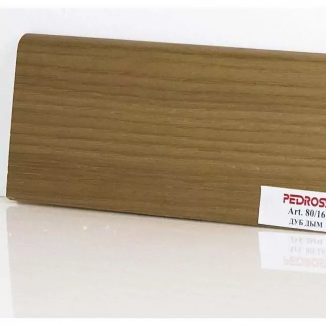 Плинтус напольный  Дуб Дым Шпонированный Прямой Со Скосом 80х16 (10-100-00846)