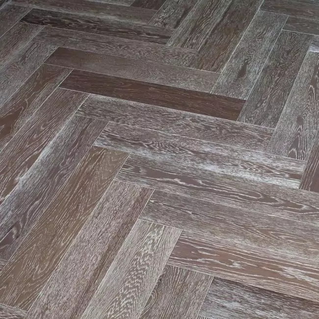 Паркет Ёлка Hermitage Дуб Грей Браш (26-007-00113)