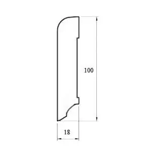 Плинтус напольный  Орех Американский 100х18 (10-100-00493)