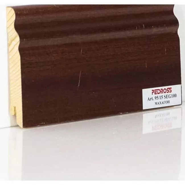 Плинтус напольный  Махагон Seg100 Шпонированный (10-100-00694)