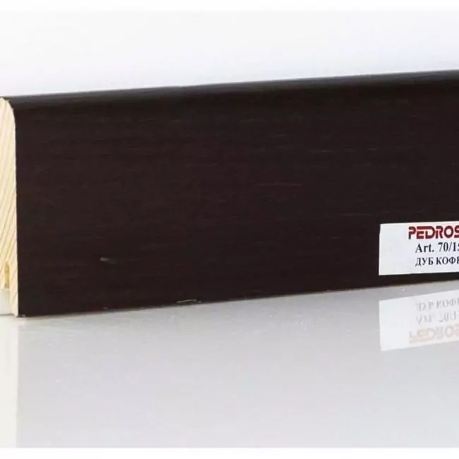 Плинтус напольный  Дуб Кофе Шпонированный Прямой 70х15 (10-100-00742)