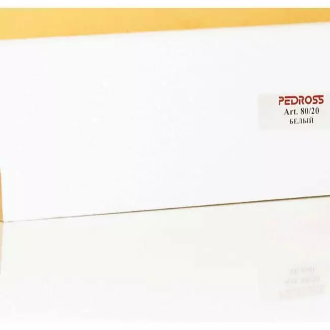 Плинтус напольный  Белый Гладкий 80х20 (10-100-00975)