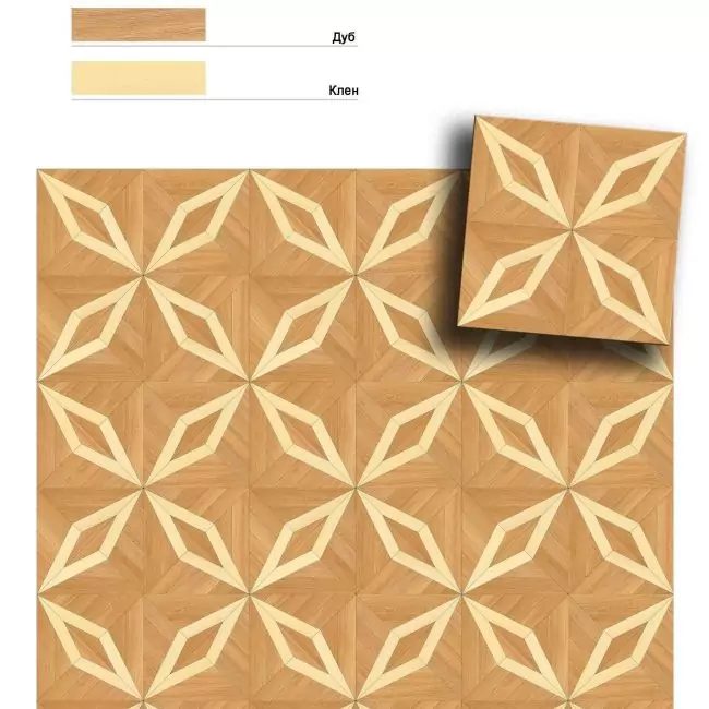 Щитовой художественный паркет  (26-010-498)