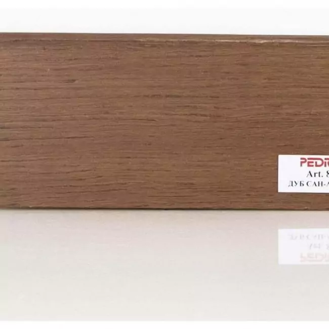 Плинтус напольный  Дуб Сан-антонио Шпонированный Прямой Со Скосом 80х (10-100-00859)