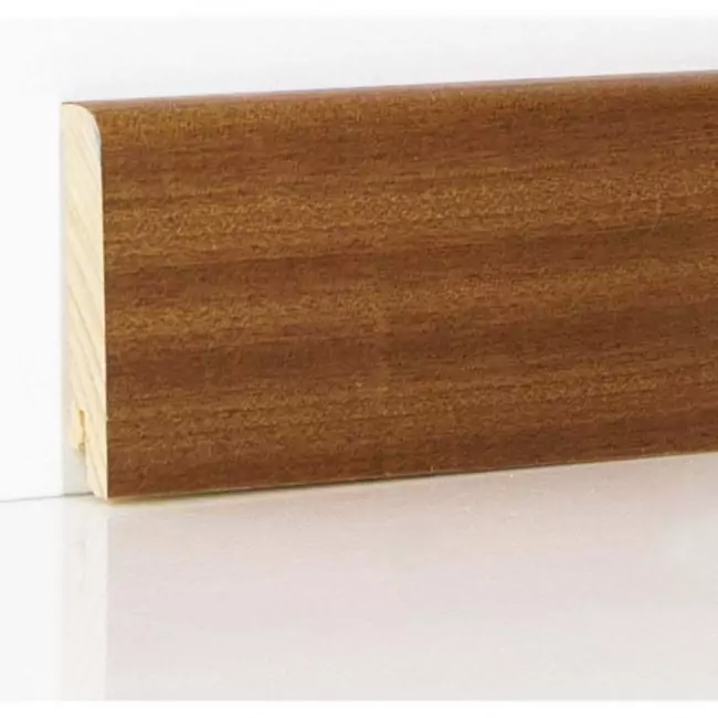 Плинтус напольный  Махагон Шпонированный Прямой 80х18 (10-100-00784)