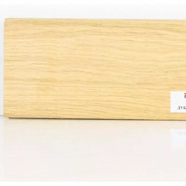 Плинтус напольный  Дуб Без Покрытия Шпонированный Прямой 80х18 (10-100-00771)