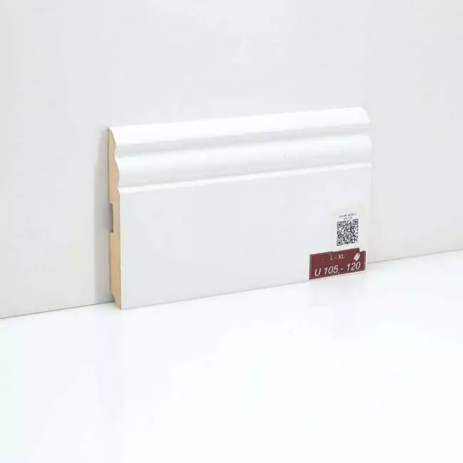 Плинтус напольный Universal Белый U 105-120 (10-017-20008)