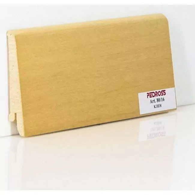 Плинтус напольный  Клен Шпонированный Прямой Со Скосом 80х16 (10-100-00864)