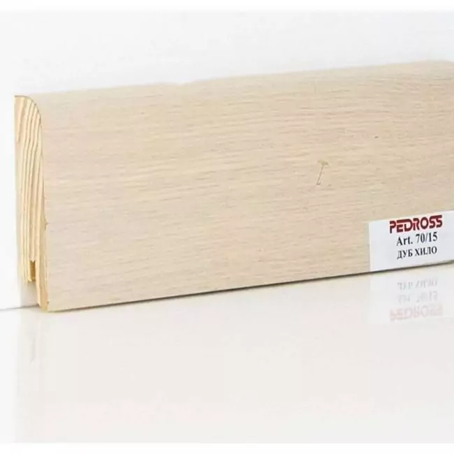 Плинтус напольный  Дуб Хило Шпонированный Прямой 70х15 (10-100-00752)