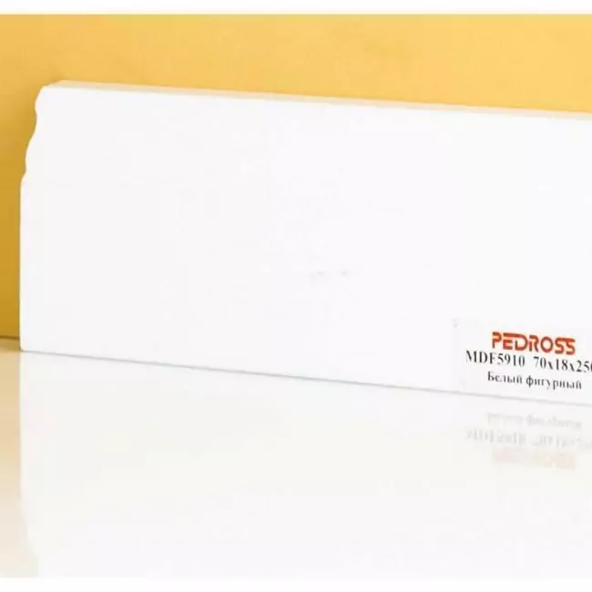 Плинтус напольный  White Белый Mdf5910 70x18 (10-100-00720)