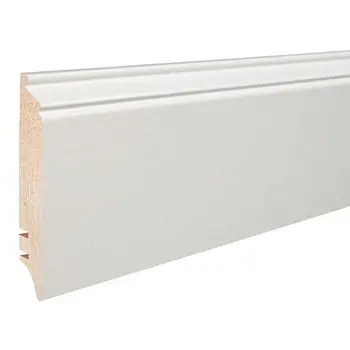 Плинтус напольный  Elite, Окрашенный В Белый Цвет 16х90мм (LIS-SOS-LB1-220-090-P90)