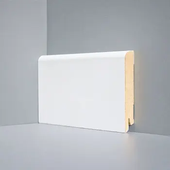 Плинтус напольный White Art Плинтус Белый, Под Покраску W 02-100 (10-017-10001)