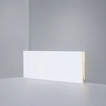Плинтус напольный White Art Плинтус Белый. Под Покраску W 06-80 (10-017-00003)