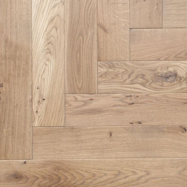 Паркет Ёлка  Дуб Нежный Песок 140мм Рустик (27-004-15014)