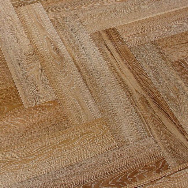 Паркет Ёлка Hermitage Дуб Беленый Браш (26-007-00110)