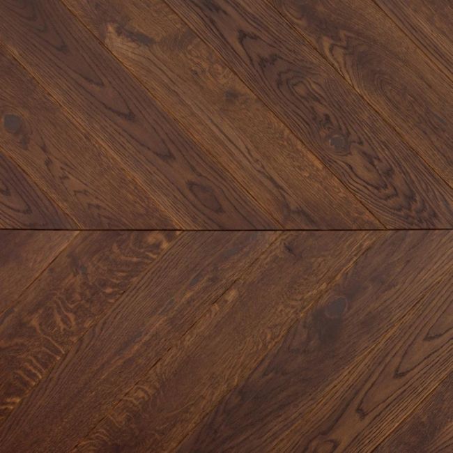 Паркет Ёлка  Дуб Бурбон Елка 120мм Рустик (41-002-00233)