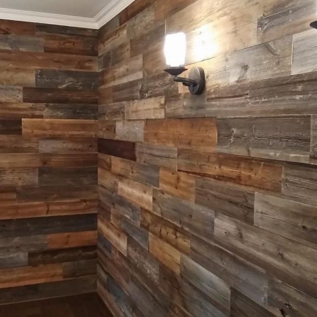 Амбарная доска  Панель Из Обратки 150-190мм (AWW-1-0-019)