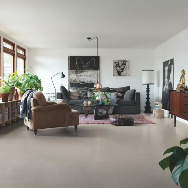 Виниловый ламинат Optimum Tile Glue Бетон Теплый Бежевый (V3218-40144)