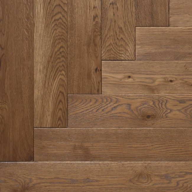 Паркет Ёлка  Дуб Медный 140мм Рустик (29-004-15073)