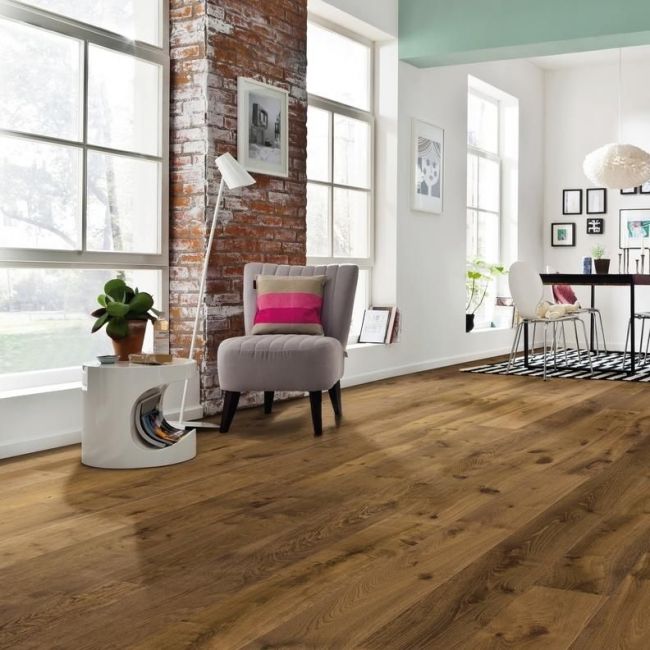 Паркетная доска 4000 Series Top Connect Дуб Мореный Саваж Браш 4v N+ (538949)