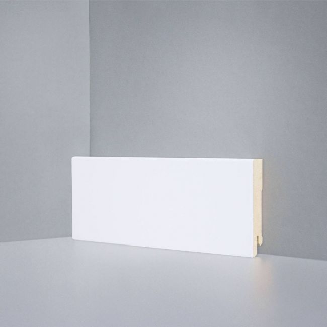 Плинтус напольный White Art Плинтус Белый. Под Покраску W 06-80 (10-017-00003)