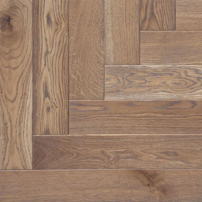 Паркет Ёлка  Дуб Шёлк 140мм Натур (29-004-16077)