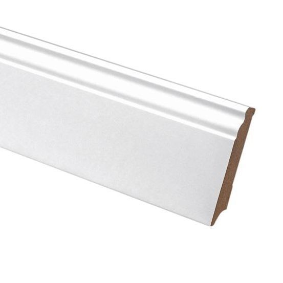 Плинтус напольный  Белый Французский Фигурный 1010 Мдф (10-009-03908)