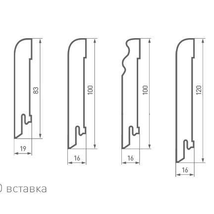 Плинтус напольный  Дуб (10-009-03929)