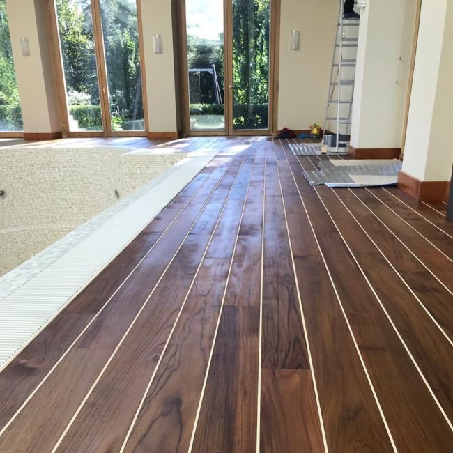 Массивная доска  Тик Селект Тёмный (31-003-001000)