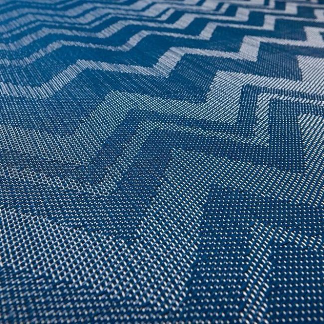 Виниловый ламинат Bolon By Missoni 104 275 Zigzag Cyan (17-010-00034)