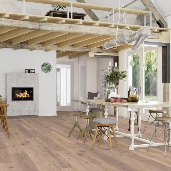 Широкий паркет Chalet Дуб  Vintage White (SOCXZMWD)
