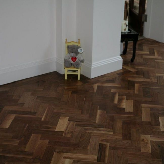 Штучный паркет Magestik floor Лак Орех американский Натур (Гладкая) 350х70 мм. (05067-0002)