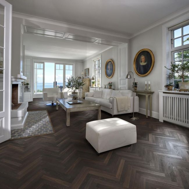 Паркет Ёлка Master Студио Дуб Ab Копченный Под Маслом (111PABEKFCKE050)