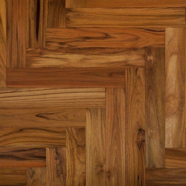 Штучный паркет Komodoor 420x70x15мм Тёмный Тик Селект (Гладкая) 420х70 мм. (05099-0014)