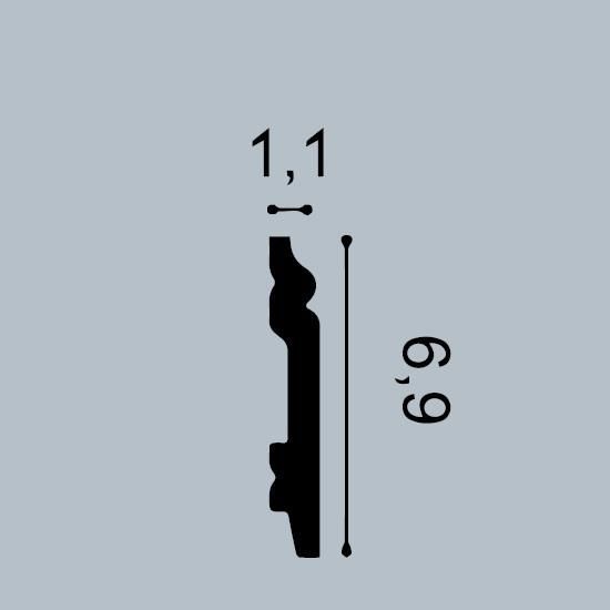 Плинтус напольный  Sx165 (10-009-09133)